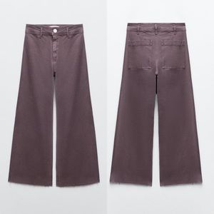 ZARA THE MARINE STRAIGHT LILAC JEANS